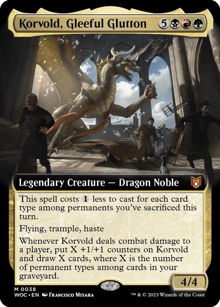 Korvold, Gleeful Glutton 38 (Commander: Wilds of Eldraine)  - Extended Art Foil