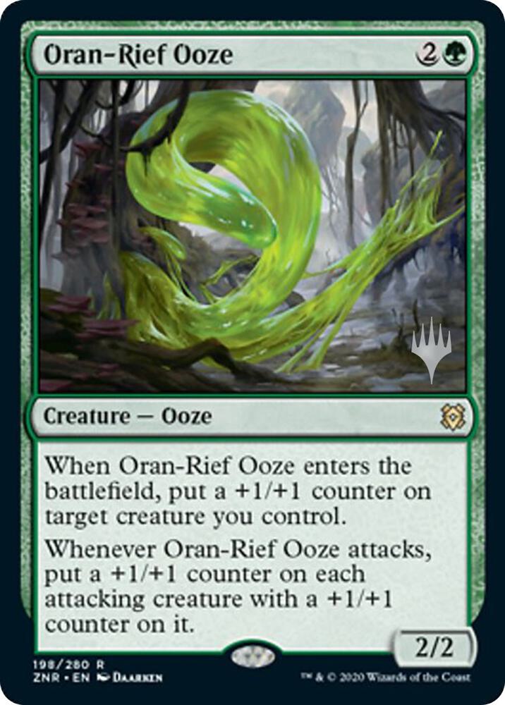 Oran Rief Ooze 198 (Promo Pack: Zendikar Rising)  - Foil