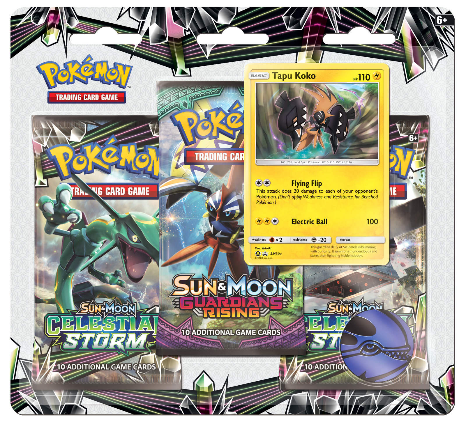 Pokemon TCG - Sun & Moon - Celestial Storm Three Booster Blister - Good Games