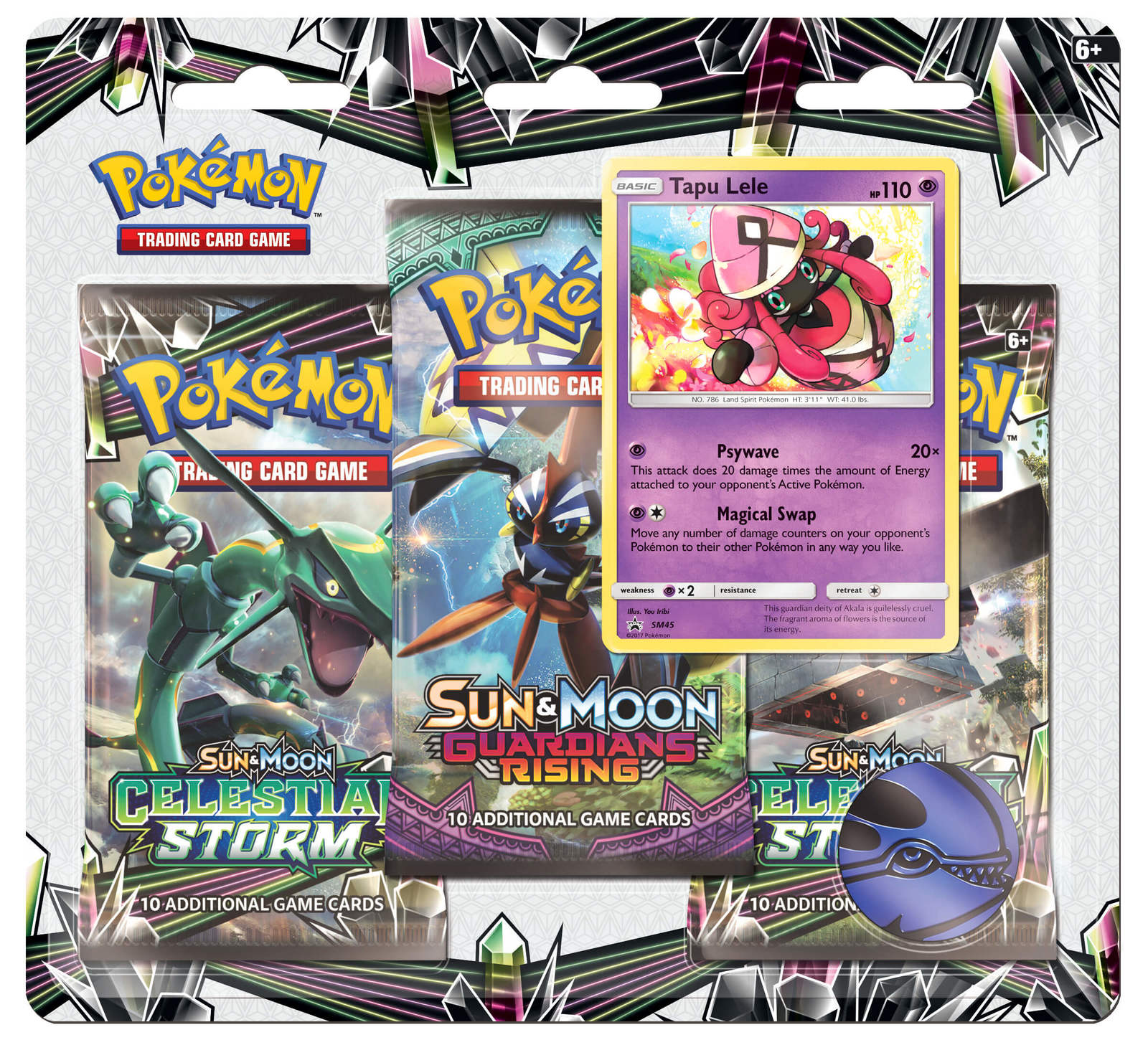 Pokemon TCG - Sun & Moon - Celestial Storm Three Booster Blister - Good Games