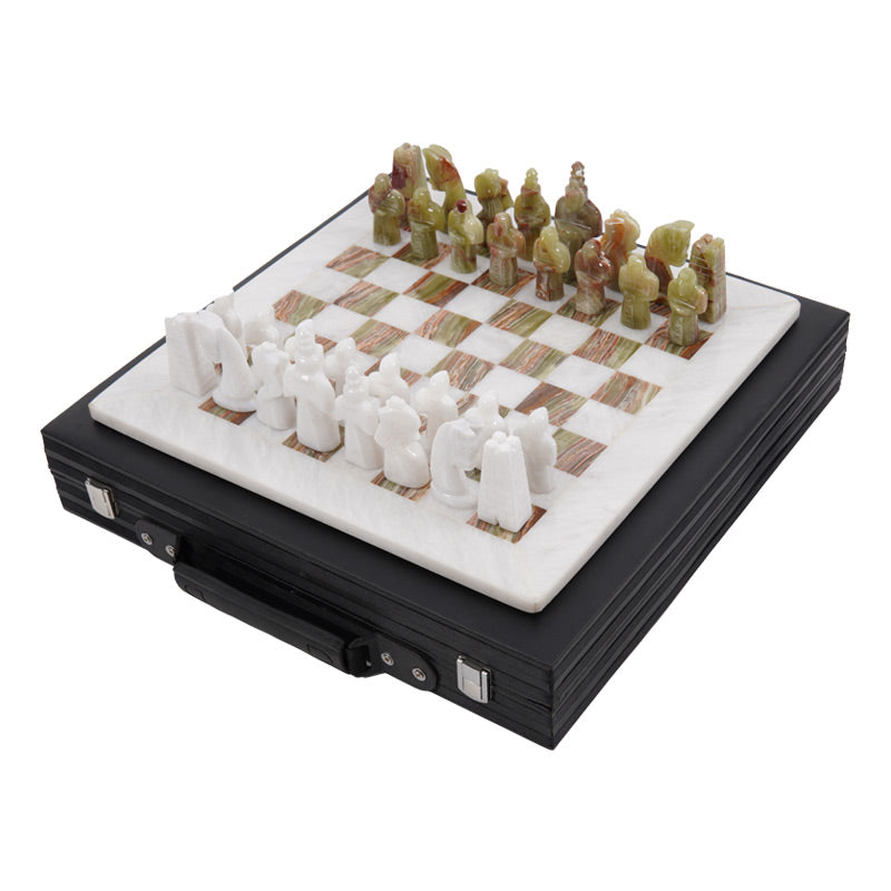 15inch HYD Chess Set - White & Green - Good Games