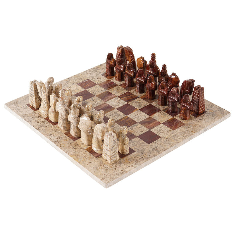 15inch HYD Chess Set - Coral & Red - Good Games