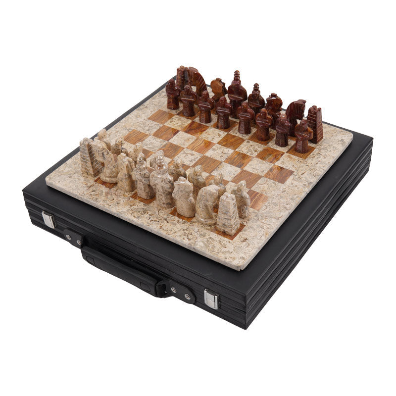15inch HYD Chess Set - Coral & Red - Good Games
