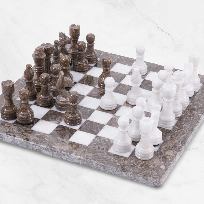 30cm Chess Set - Oceanic & White - Good Games