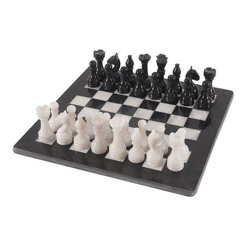 30cm Chess Set - Black & White - Good Games