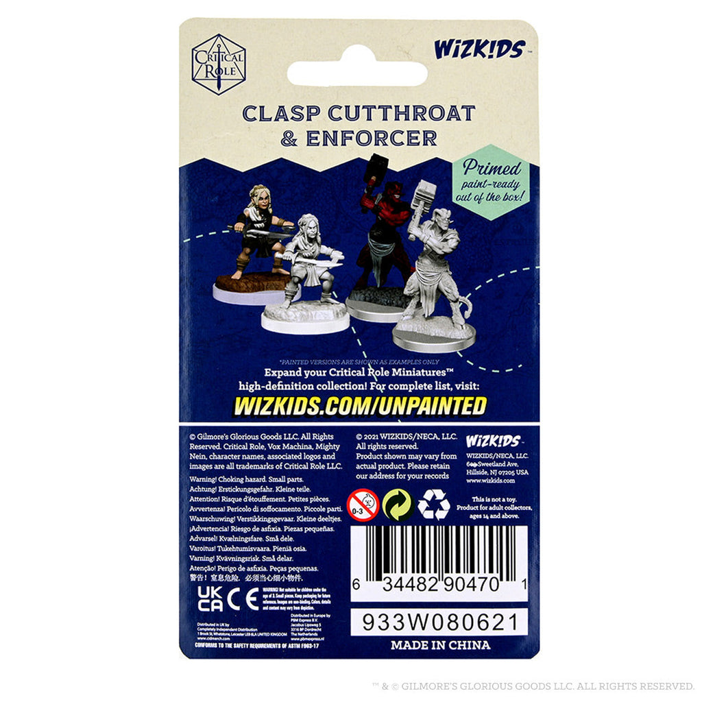 Critical Role Wave 2: Clasp Cutthroat &amp; Enforcer Unpainted Miniature - Good Games