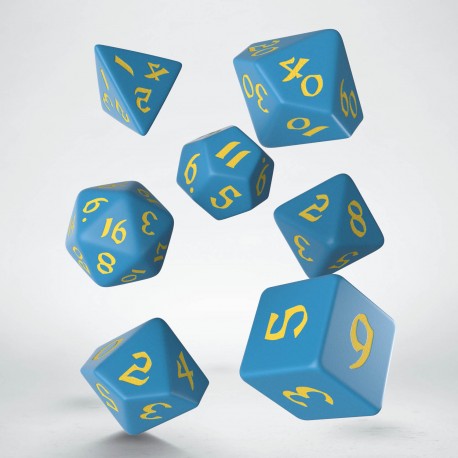 Classic Runic Blue &amp; yellow Dice Set (7) - Good Games