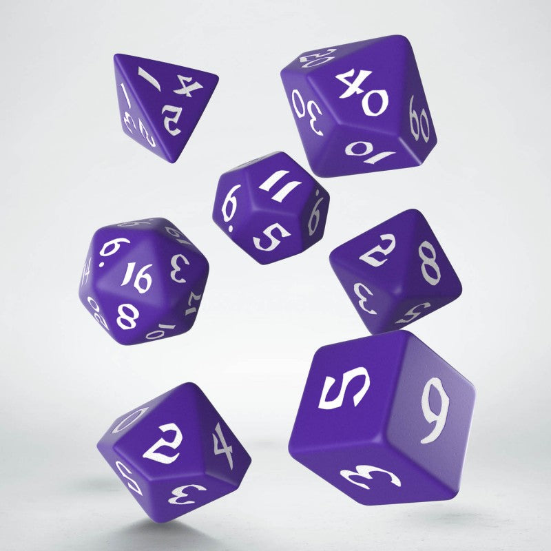 Classic Runic Purple & white Dice Set (7) - Good Games