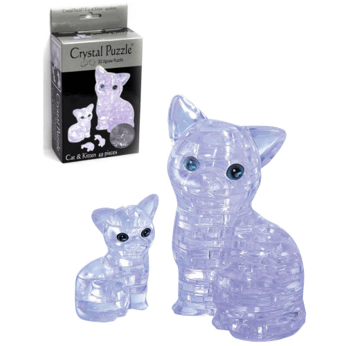 3D Clear Cat Crystal Puzzle - Good Games