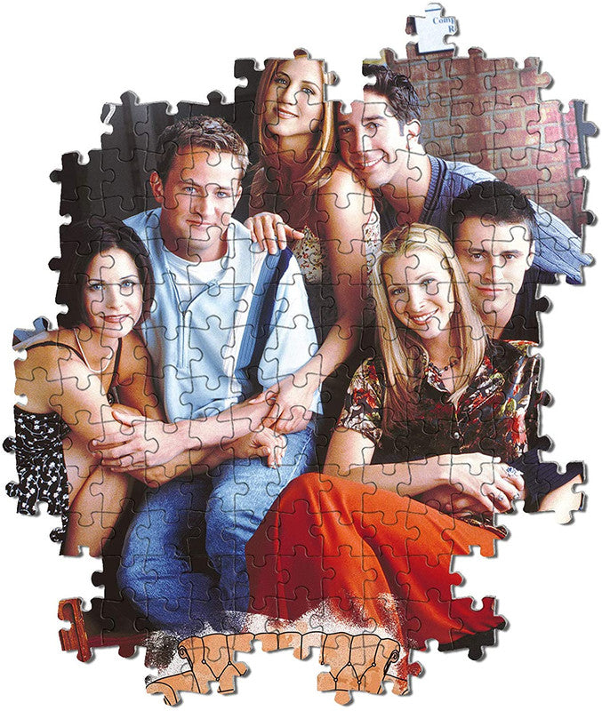 Close-up of completed Friends 1000-piece jigsaw puzzle