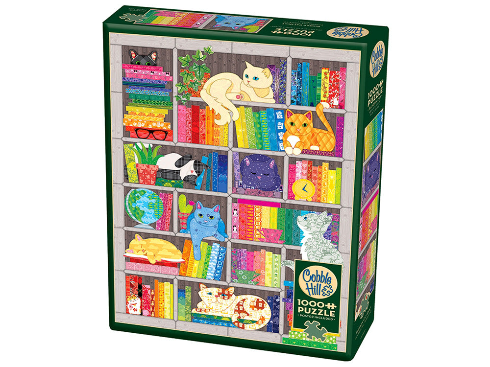 Cobble Hill - Rainbow Cat Quilt 1000 Piece Jigsaw - Good Games