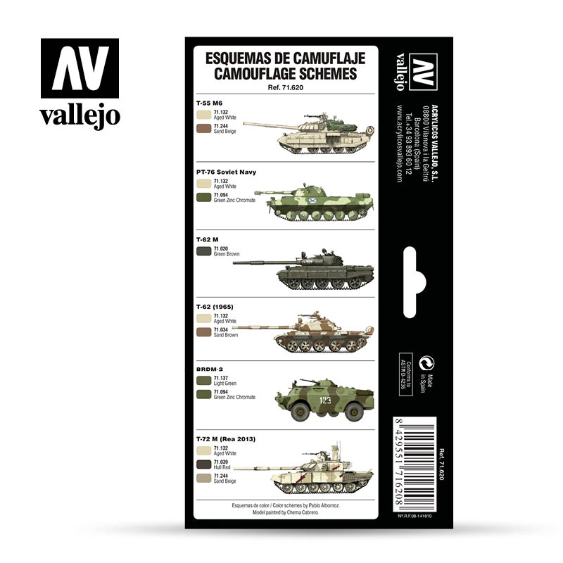 Vallejo Model Air Cold War and Modern Russian Desert Patterns Acrylic Paint 8-Piece Set - Good Games