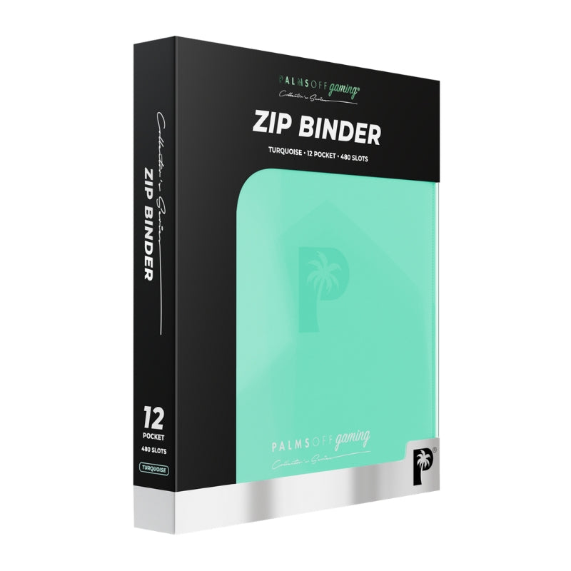 Palms Off Gaming - Collectors Series Zip Binder - 12 Pocket - Turquoise