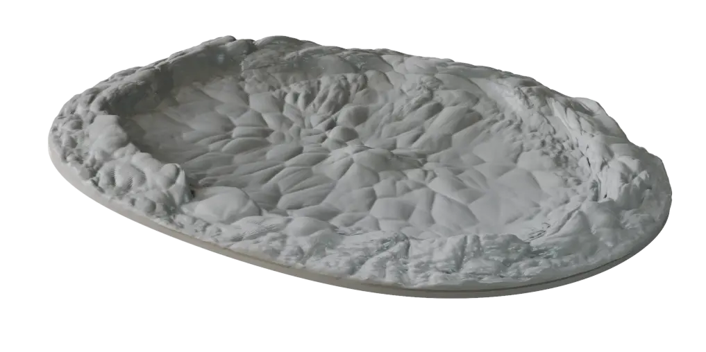Terrain Crate: Death World Crater, grey rocky terrain piece