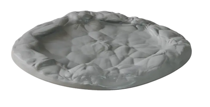 Terrain Crate Death World base, textured cratered surface, grey.