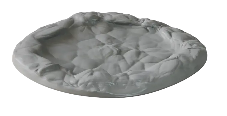 Terrain Crate Death World base, textured cratered surface, grey.