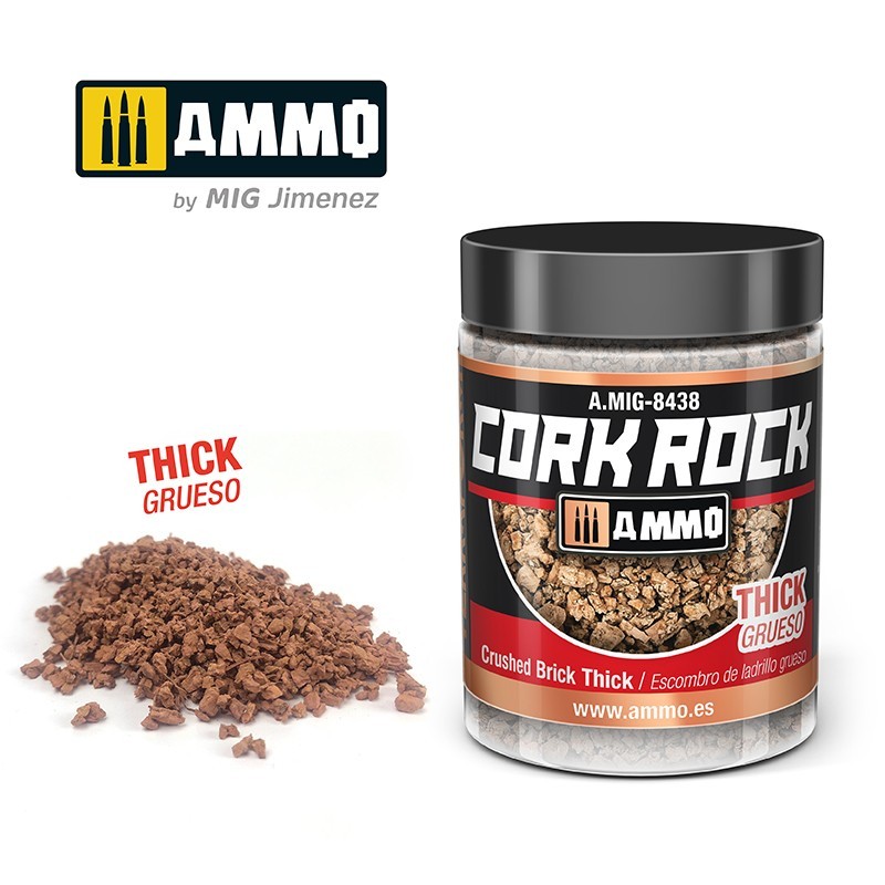 Ammo by MIG Dioramas Terraform Cork Rock Granulate 100ml - Crushed Brick Thick - Good Games