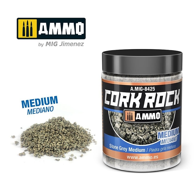 Ammo by MIG - Dioramas Terraform Cork Rock 100ml - Stone Grey Medium - Good Games