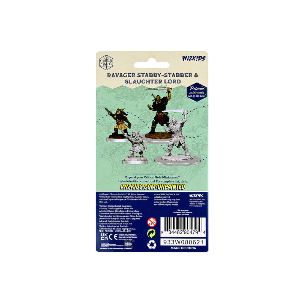 Critical Role Wave 2 - Ravager Stabby-Stabber &amp; Slaughter Lord Unpainted Miniatures - Good Games