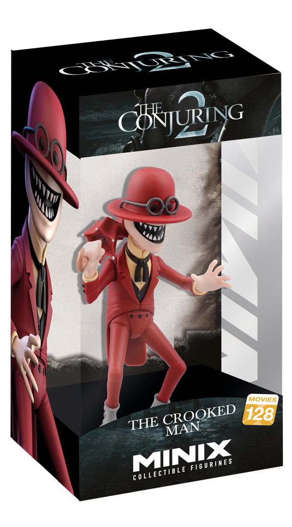 Front view of Crooked Man Minix figure with eerie expression