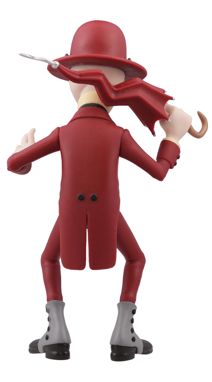 Rear view of Crooked Man figure with twisted posture