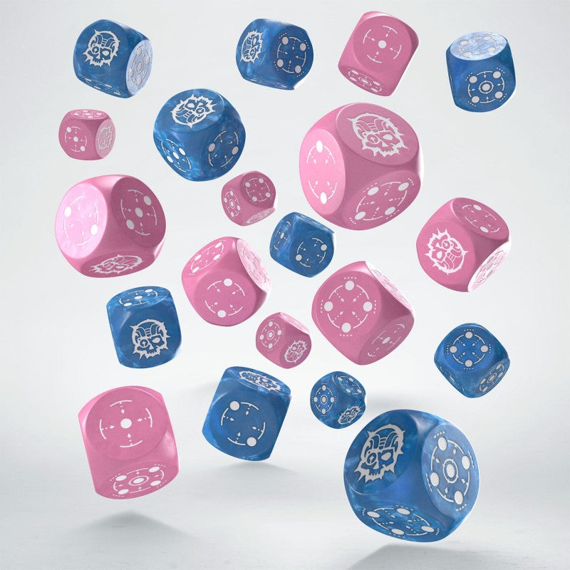 Q Workshop - Crosshairs Compact - Blue &amp; Pink D6 Set