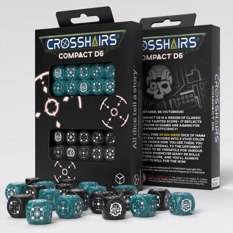 Q Workshop - Crosshairs Compact - Stormy &amp; Black D6 Set