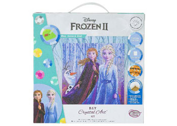 Crystal Art - Elsa Anna & Olaf 30x30cm Kit