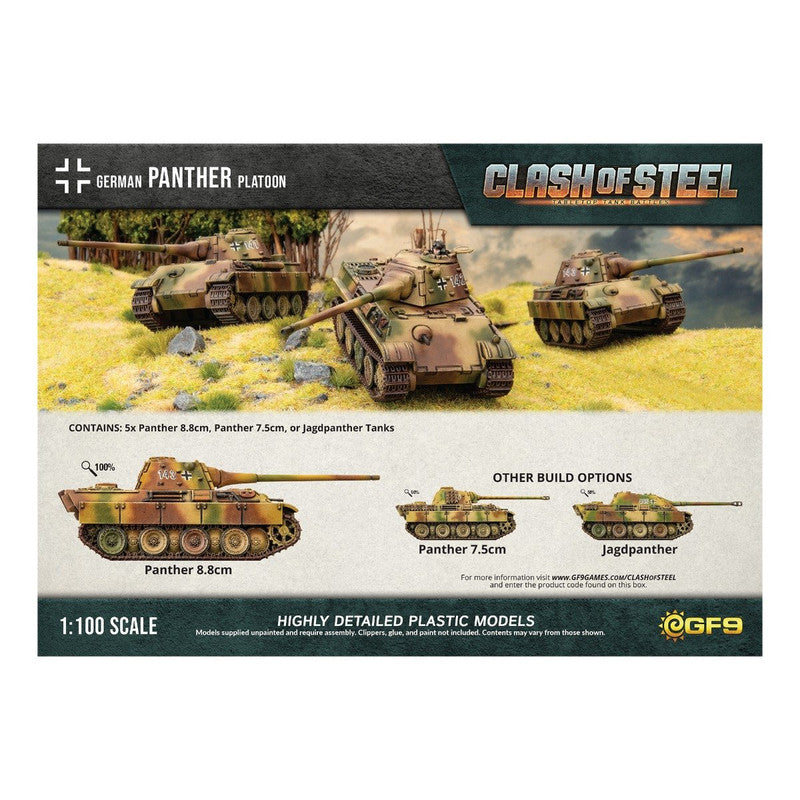 Clash of Steel: Panther (8.8cm) Tank Platoon (CSG02) - Good Games