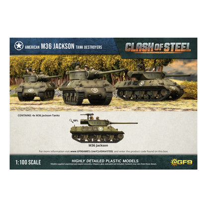 Clash of Steel M36 Jackson Tank Destroyers Plastic Tank Models 4-Piece Set - Good Games