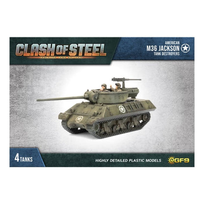 Clash of Steel M36 Jackson Tank Destroyers Plastic Tank Models 4-Piece Set - Good Games