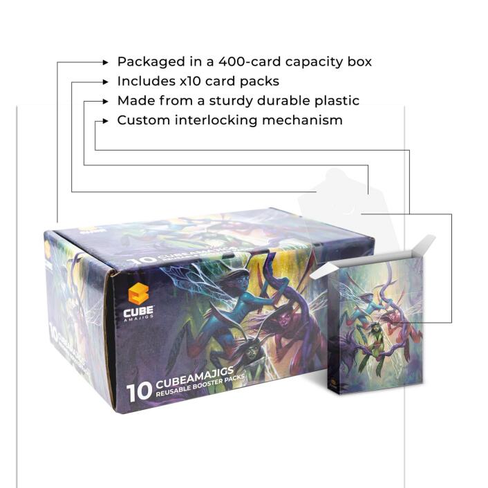 Hit Point Press Cubeamajigs Reusable Gaming Pack 10-Piece Set - Faeries Triple Trouble