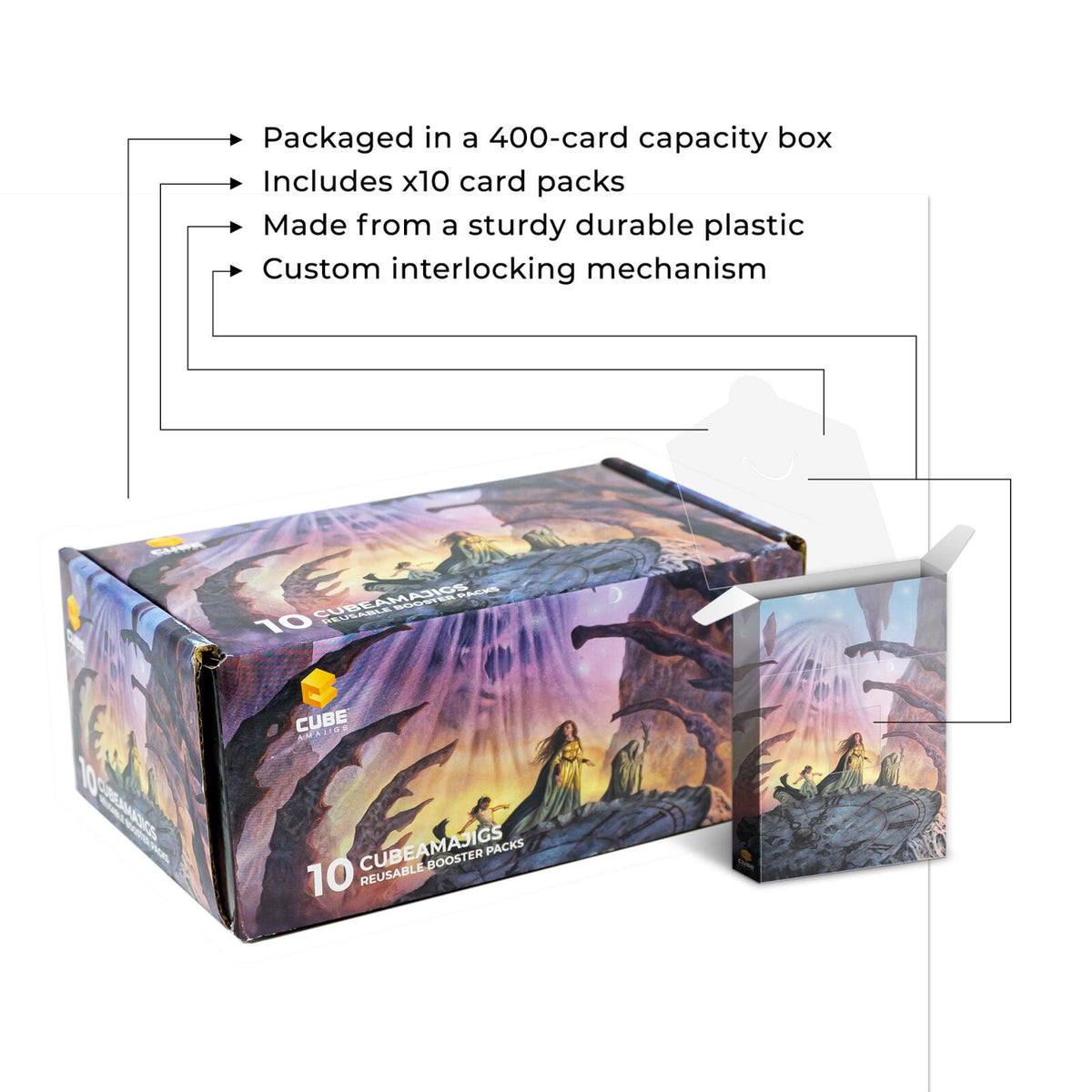 Hit Point Press Cubeamajigs Reusable Gaming Pack 10-Piece Set - Journey of Aeons