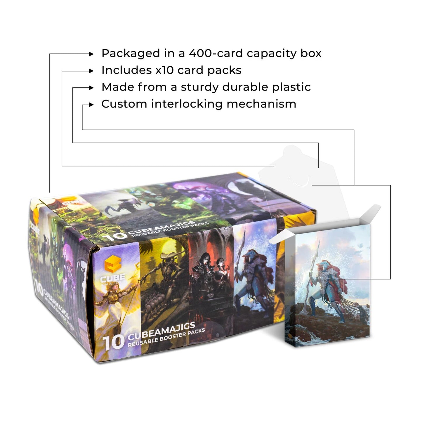 Hit Point Press Cubeamajigs Reusable Gaming Pack 10-Piece Set - Mosaic Set 2