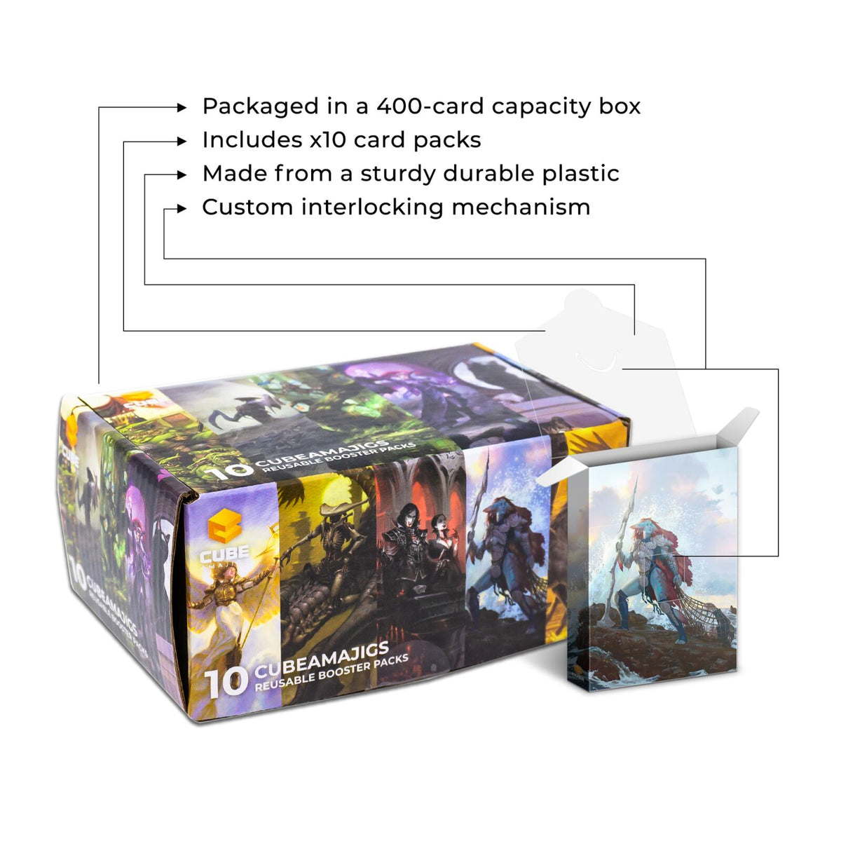 Hit Point Press Cubeamajigs Reusable Gaming Pack 10-Piece Set - Mosaic Set 2