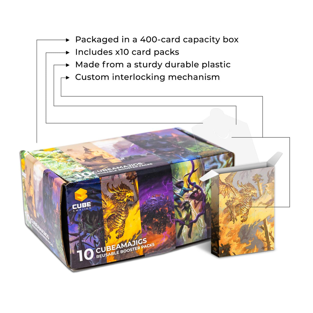 Hit Point Press Cubeamajigs Reusable Gaming Pack 10-Piece Set - Mosaic Set 3
