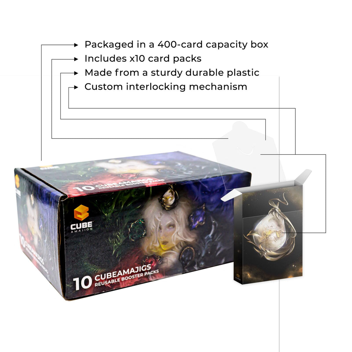 Hit Point Press Cubeamajigs Reusable Gaming Pack 10-Piece Set - Power Gem