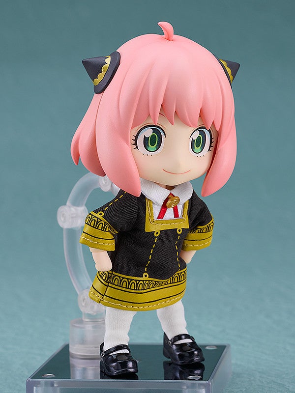 Spy x Family Nendoroid Doll Anya Forger in Eden Academy uniform pink hair and cat ear hairpieces green eyes black shoes
