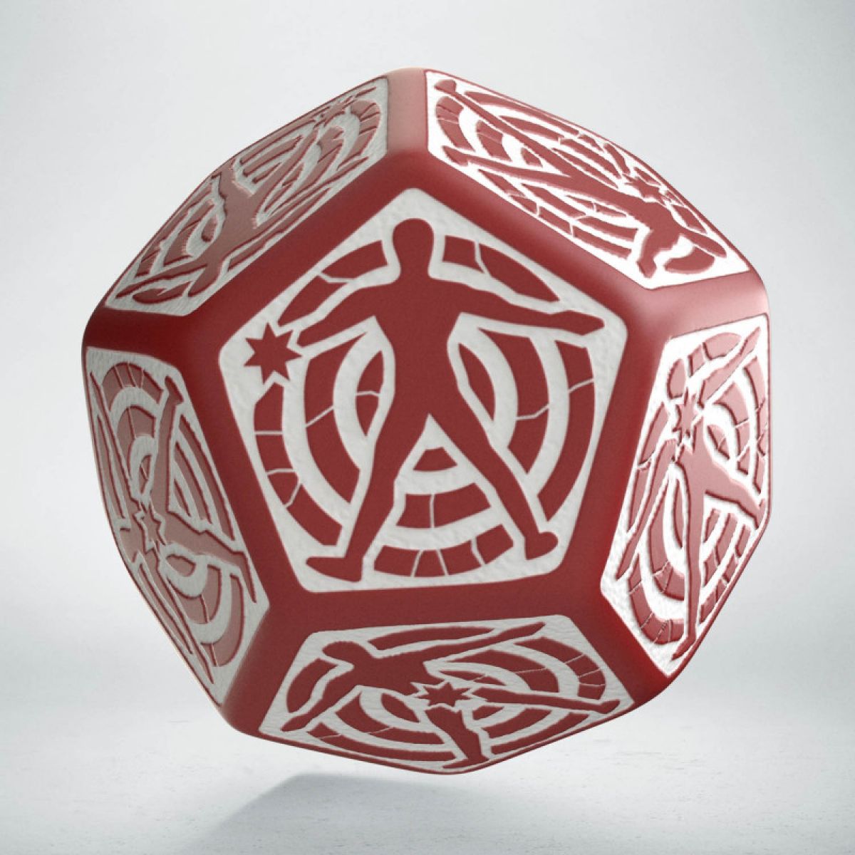 Q Workshop - D12 Hit Location Red and White Die - Good Games