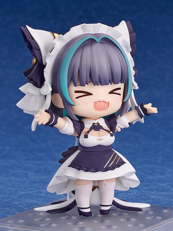 Nendoroid Rushia Uruha in a cute maid outfit with open arms