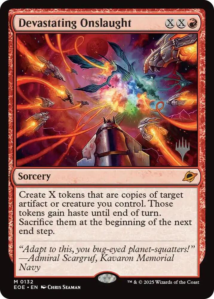 Devastating Onslaught 132 (Promo Pack: Edge of Eternities)  - Foil