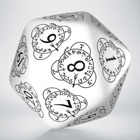 Q Workshop - D20 White &amp; Black Card Game Level Counter - Good Games
