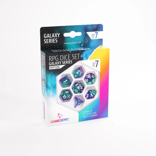 Gamegenic Galaxy Series - Neptune - RPG Dice Set (7 Die Set)