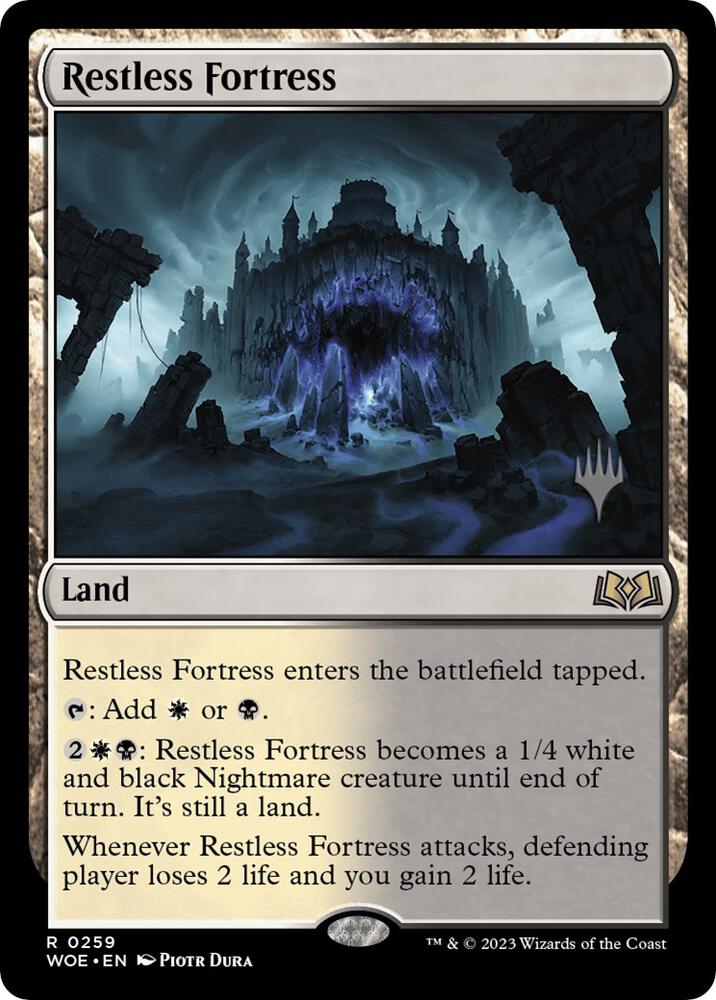 Restless Fortress 259p/200 (Promo Pack: Wilds of Eldraine)  - Foil