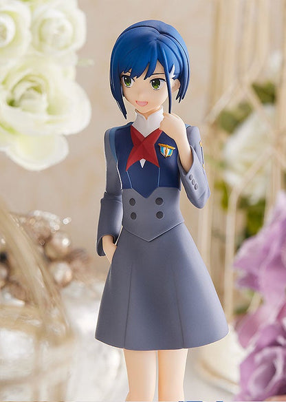 Rear view highlighting Ichigo’s blue hair and posture