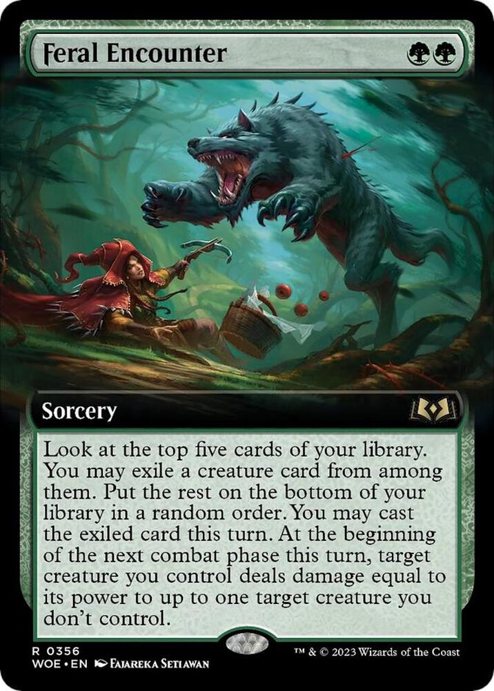 Feral Encounter 356/276 (Wilds of Eldraine)  - Extended Art