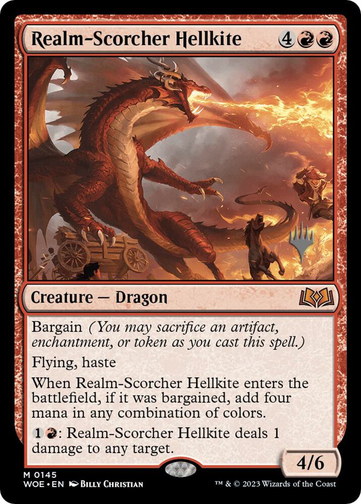 Realm Scorcher Hellkite 145p/200 (Promo Pack: Wilds of Eldraine) 