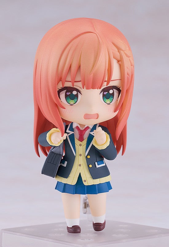 Aika Natsukawa Nendoroid with blushing face, holding school bag in a shy pose