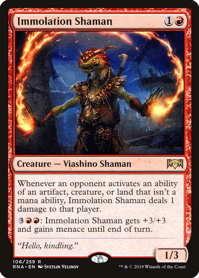 Immolation Shaman 106/259 (Ravnica Allegiance) 