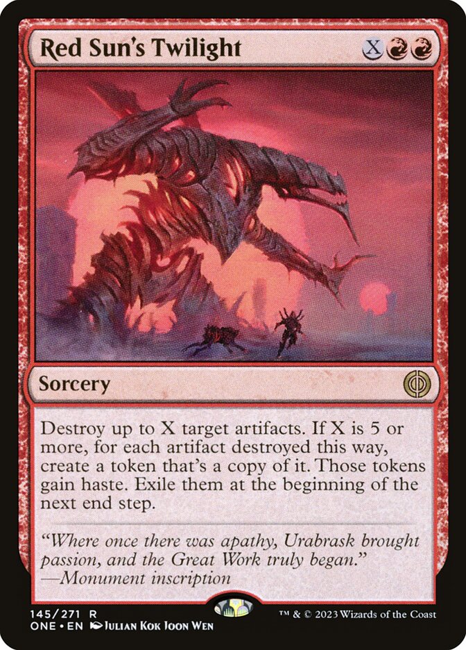 Red Sun's Twilight 145 (Phyrexia: All Will Be One)  - Foil